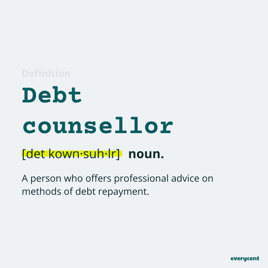 A dictionary definition of debt counsellor