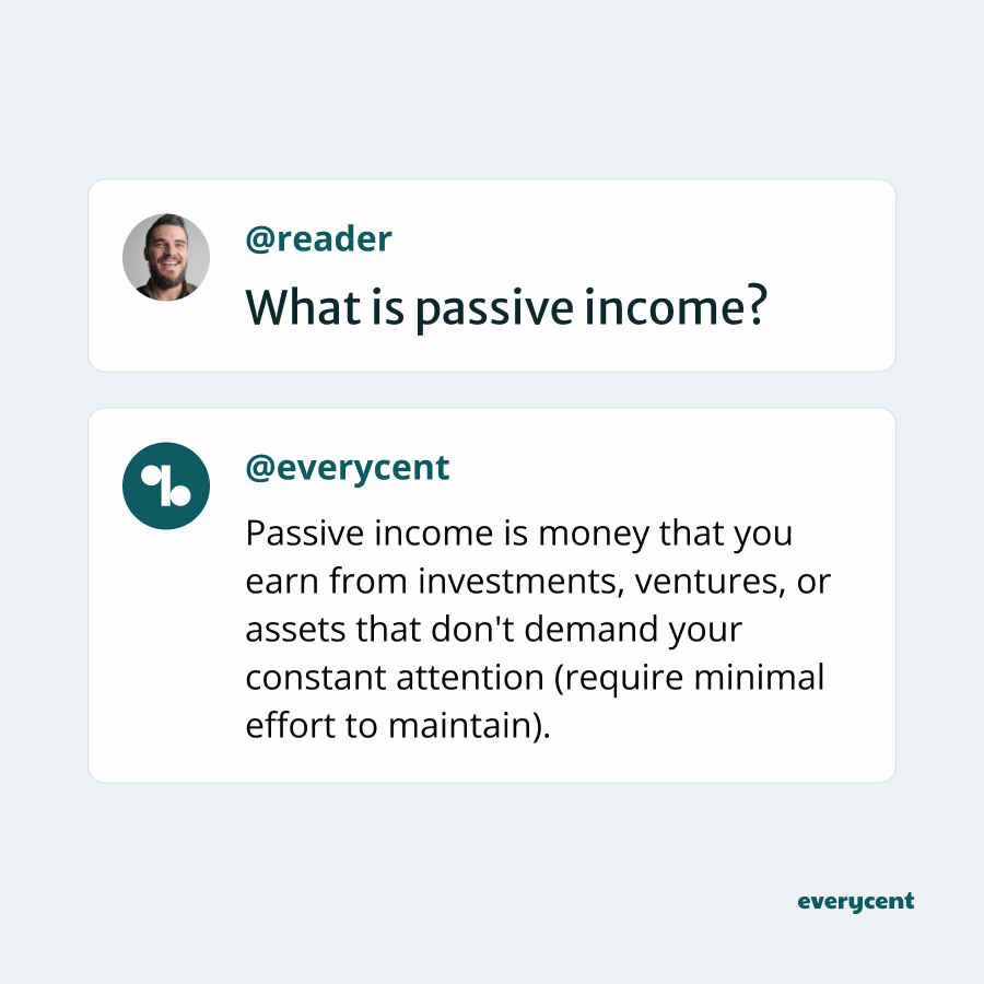 Question answered: What is passive income?